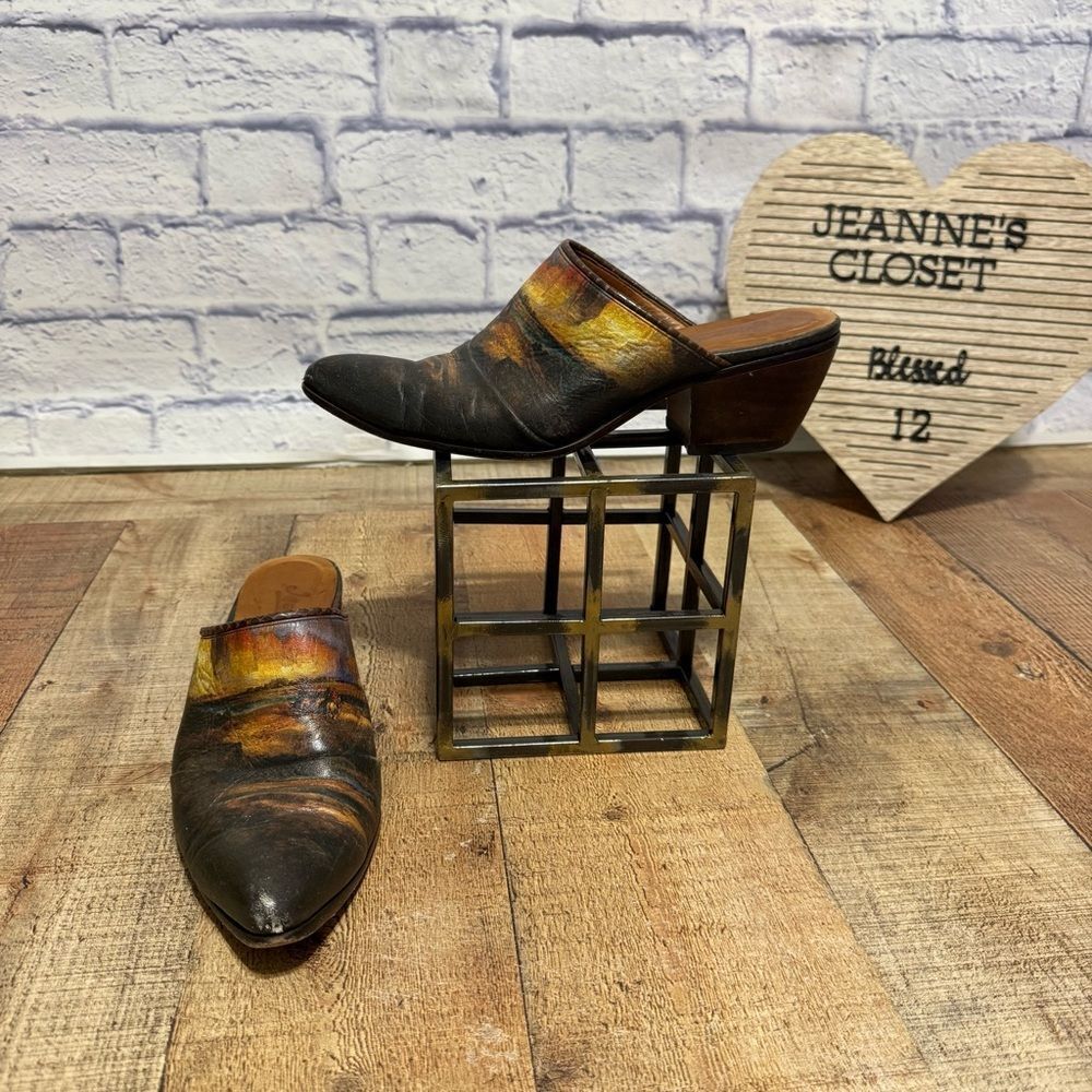 Icon Wearable Art Shoes Handpainted Horses Mules equestrian western cowgirl